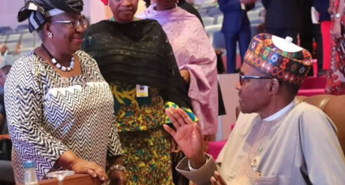PHOTOS: Buhari meets Okonjo-Iweala at AU summit in Mauritania