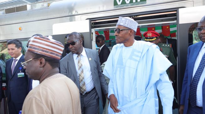 PHOTOS: Buhari inaugurates Abuja light rail