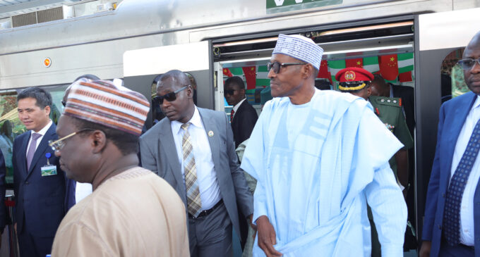PHOTOS: Buhari inaugurates Abuja light rail