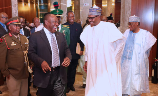 PHOTOS: Buhari hosts South African president at Aso Rock