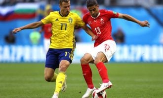 IN PICTURES: Actions from Sweden, Switzerland match