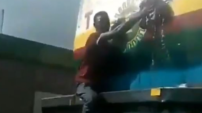TRENDING VIDEO: Tanker spills fuel on Lagos road — after Otedola Bridge accident