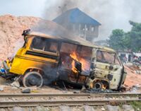 Two killed as train collides with commercial bus in Lagos