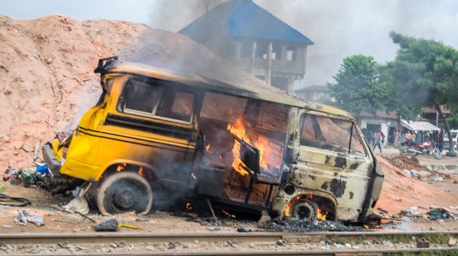 Two killed as train collides with commercial bus in Lagos