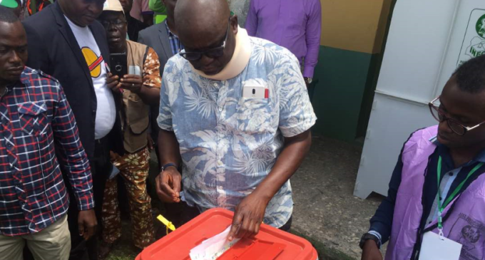 ‘There is danger ahead but I will win’ — Fayose speaks after voting