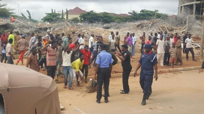 ‘People are under the ground’ — relatives protest as rescue efforts end at collapsed Abuja building