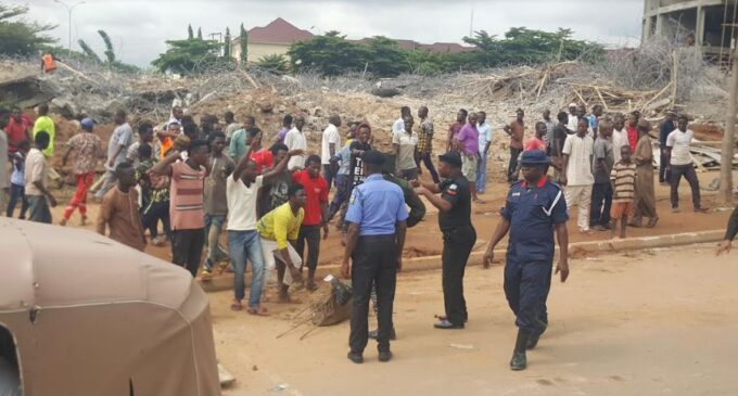 ‘People are under the ground’ — protest as rescue effort ends at collapsed Abuja building