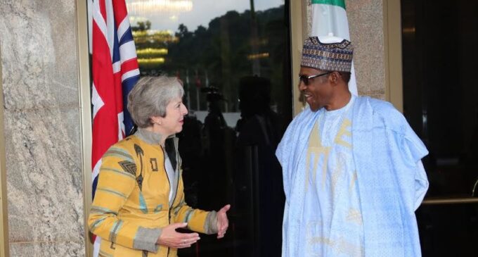 We’re nervously monitoring Brexit, Buhari tells May as Nigeria, UK sign new agreements