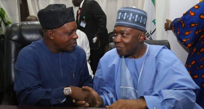 ‘Please, accept us from the bottom of your hearts’ — Saraki begs PDP leaders