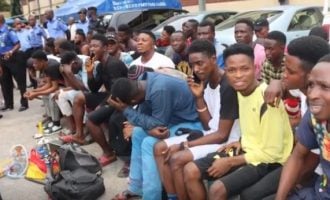 VIDEO: Police parade 57 ‘homosexuals’ arrested in Lagos