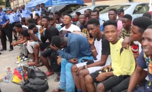 VIDEO: Police parade 57 ‘homosexuals’ arrested in Lagos