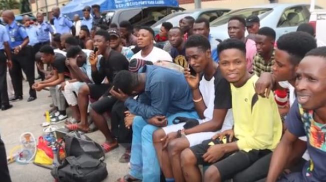 VIDEO: Police parade 57 ‘homosexuals’ arrested in Lagos