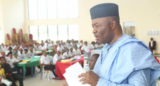‘I choose to remain a minister’ — Akpabio pulls out of senatorial rerun
