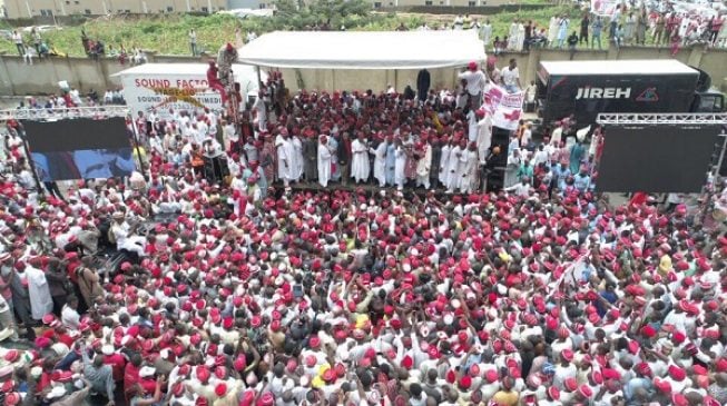 PHOTOS: Massive crowd as Kwankwaso declares for president