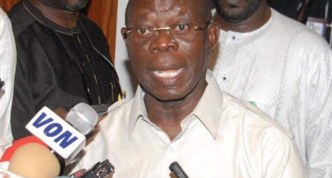 Oshiomhole: There won’t be any governor in Bayelsa from tomorrow