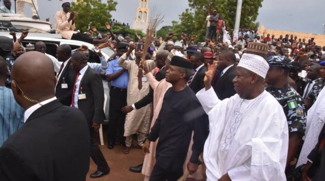 PHOTOS: Massive crowds as APC, PDP lock horns in Buhari’s town