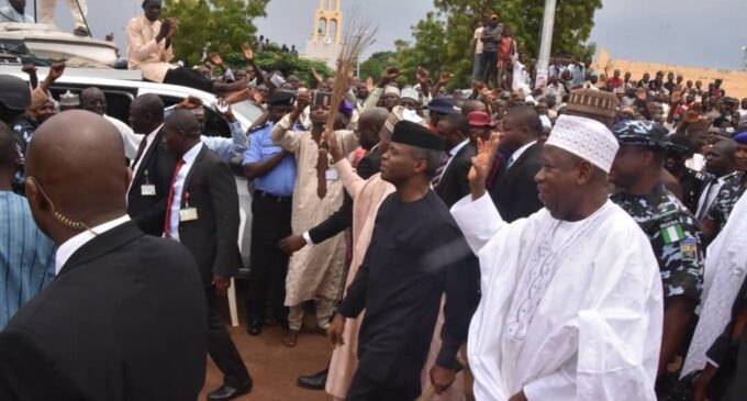 PHOTOS: Massive crowds as APC, PDP lock horns in Buhari’s town