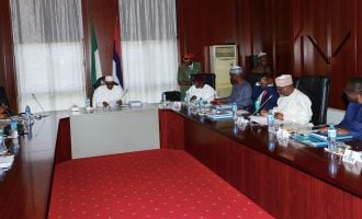 PHOTOS: Buhari summons service chiefs to Aso Rock