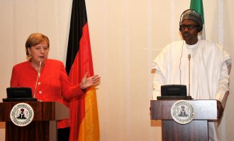Buhari receives Merkel at Aso Rock