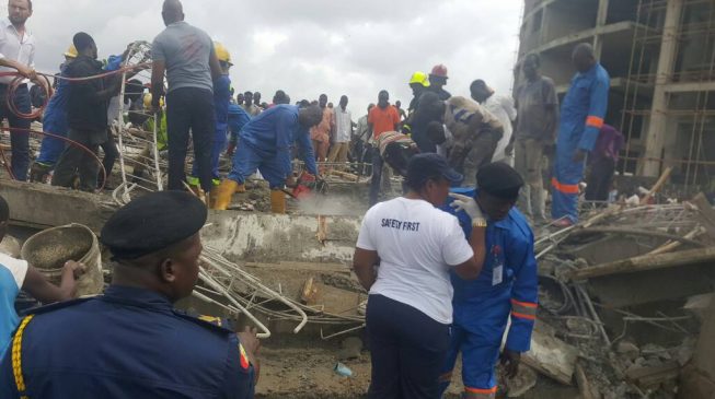 ‘One killed, children trapped’ as 3-storey building collapses in Abuja