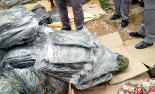 Again, customs intercepts container laden with military uniforms