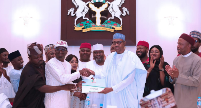 VIDEO: Buhari receives N45m nomination form