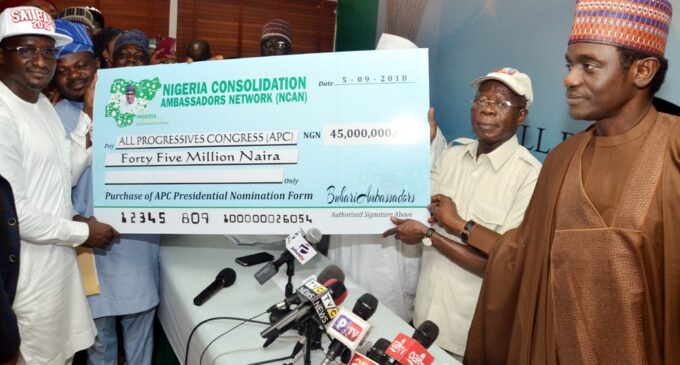 Group pays N45m for Buhari’s nomination form
