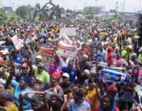 PHOTOS: Ambode’s supporters hit the street on eve of APC primary