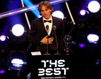 Modric breaks 10-year Messi-Ronaldo duopoly to win FIFA best player award