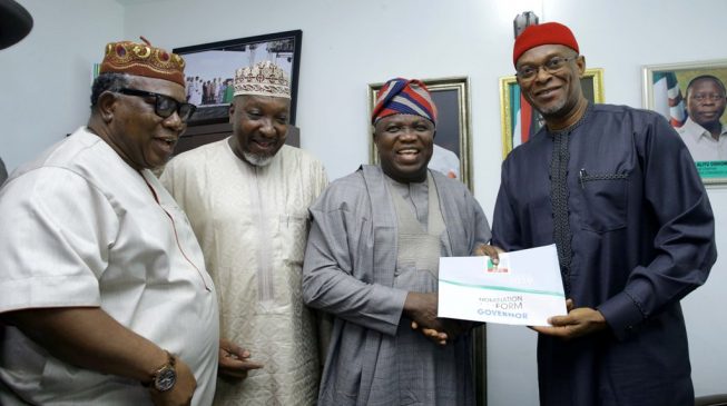 PHOTOS: Ambode picks APC nomination form