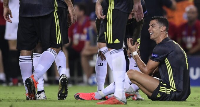 UCL: Ronaldo sent off in Juventus win as Man City suffer shock loss