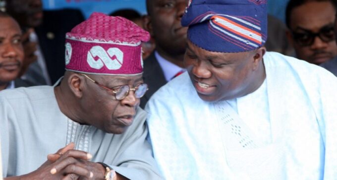 Tinubu chides Ambode, endorses Sanwo-Olu for Lagos governorship