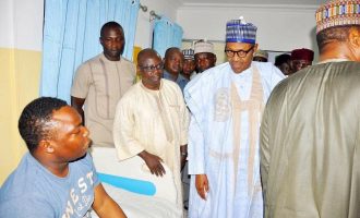 PHOTOS: Buhari visits injured air force pilots