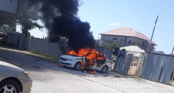 Police vehicle burnt as violence between Shi’ites and security forces enters day three
