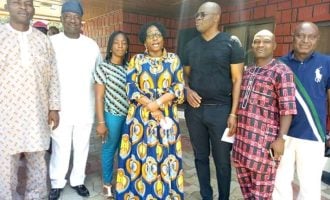 Fayemi’s wife leads transition committee to visit Fayose