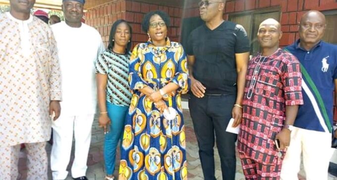 Fayemi’s wife leads transition committee to visit Fayose