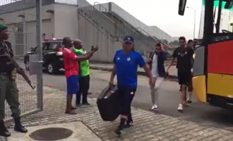 VIDEO: The Mediterranean Knights arrive Godswill Akpabio Stadium