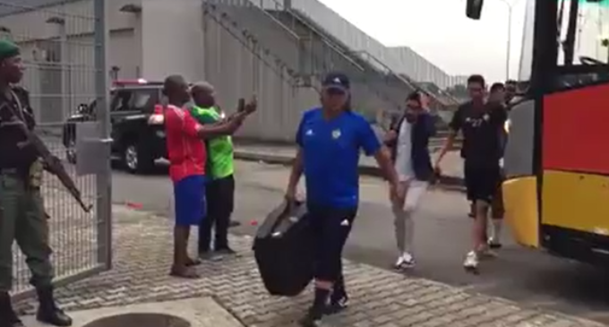 VIDEO: The Mediterranean Knights arrive Godswill Akpabio Stadium
