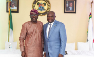 PHOTOS: Sanwo-Olu, Lagos APC leaders visit Ambode