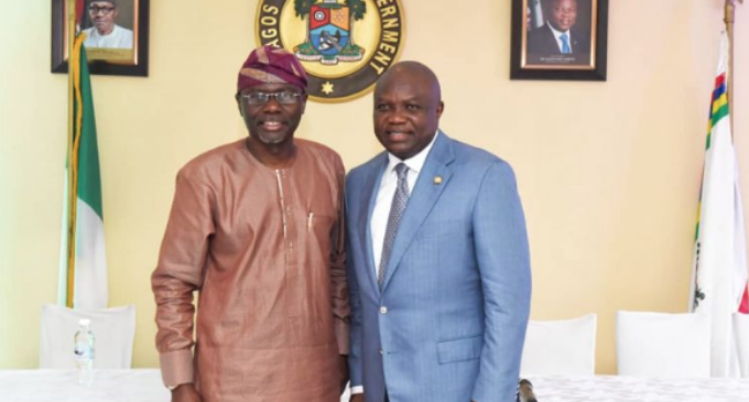 PHOTOS: Sanwo-Olu, Lagos APC leaders visit Ambode