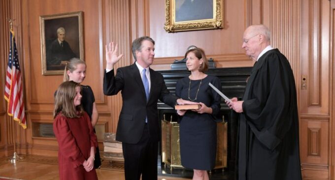 Brett Kavanaugh sworn in as US supreme court justice