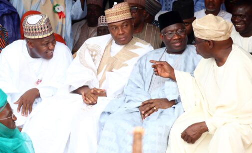 Jonathan, Obasanjo in Yola as Atiku becomes new Wazirin Adamawa