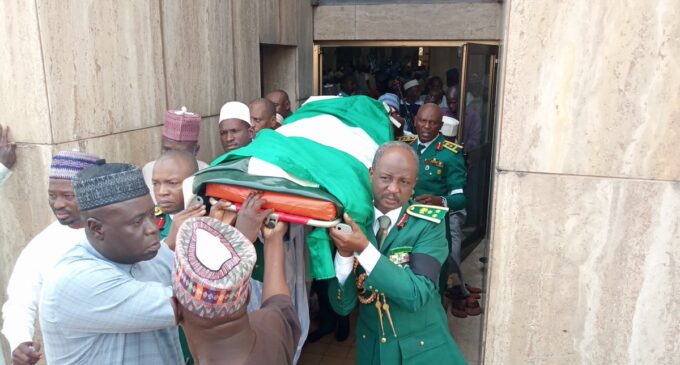 VIDEO: General killed in Plateau buried in Abuja
