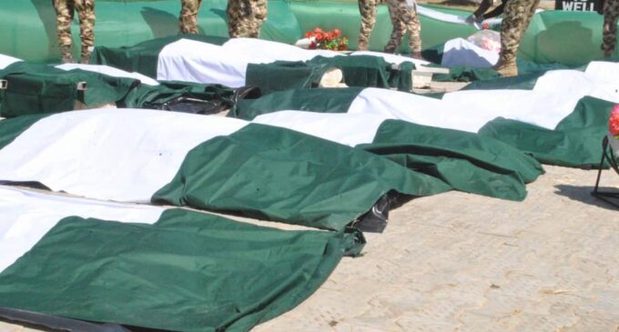 PHOTOS: Soldiers killed in Metele attack buried in Maiduguri