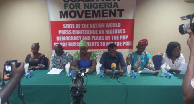 Coalition says PDP is partnering with Russia to rig presidential poll