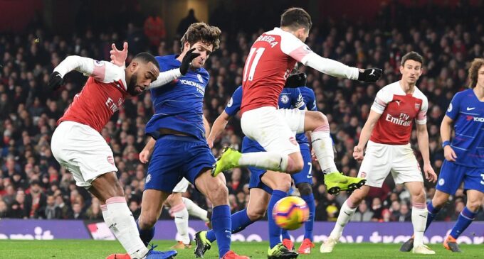 Arsenal beat Chelsea in London derby as Man United, Liverpool secure wins