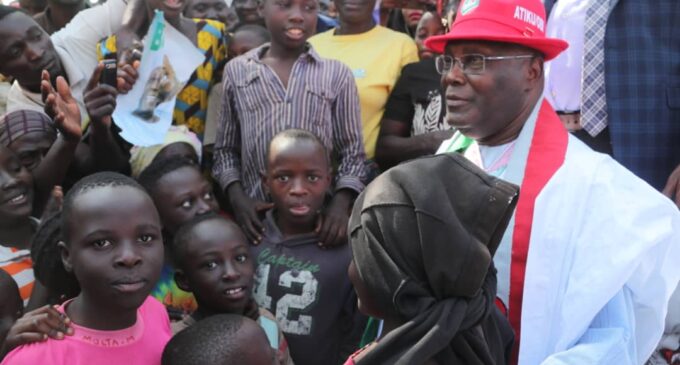 PHOTOS: Atiku visits IDP camp during PDP rally in Plateau