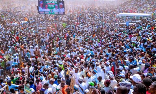 PHOTOS: Thousands throng Sokoto stadium for Buhari’s campaign rally