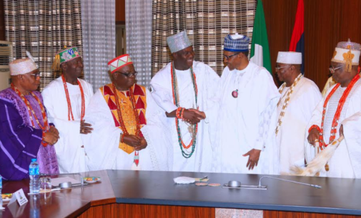 After meeting with Buhari, ooni asks Nigerians to ‘vote whoever you want as president’