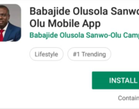 Sanwo-Olu app trending in Google Play store